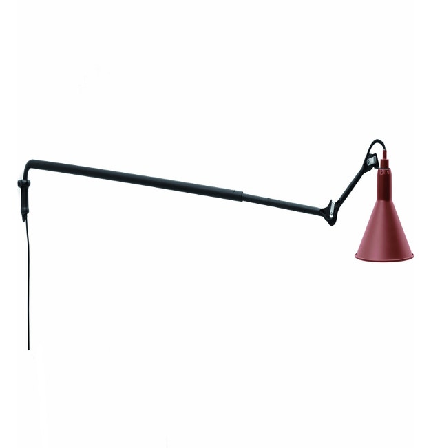 Applique articulée N°213 de DCW, Noir et rouge