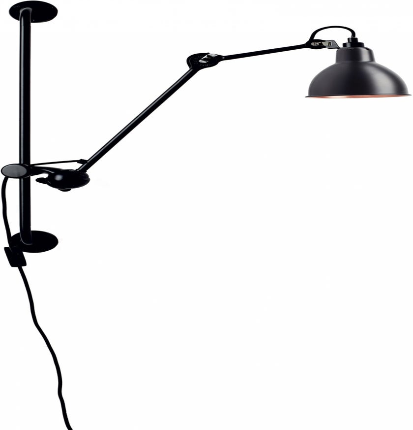 Applique articulée N°210 de DCW, Noir-cuivre