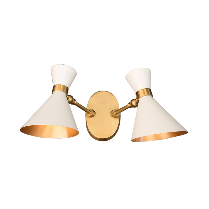 Applique double PEGGY de Gong, Blanc Applique double PEGGY de Gong, Blanc