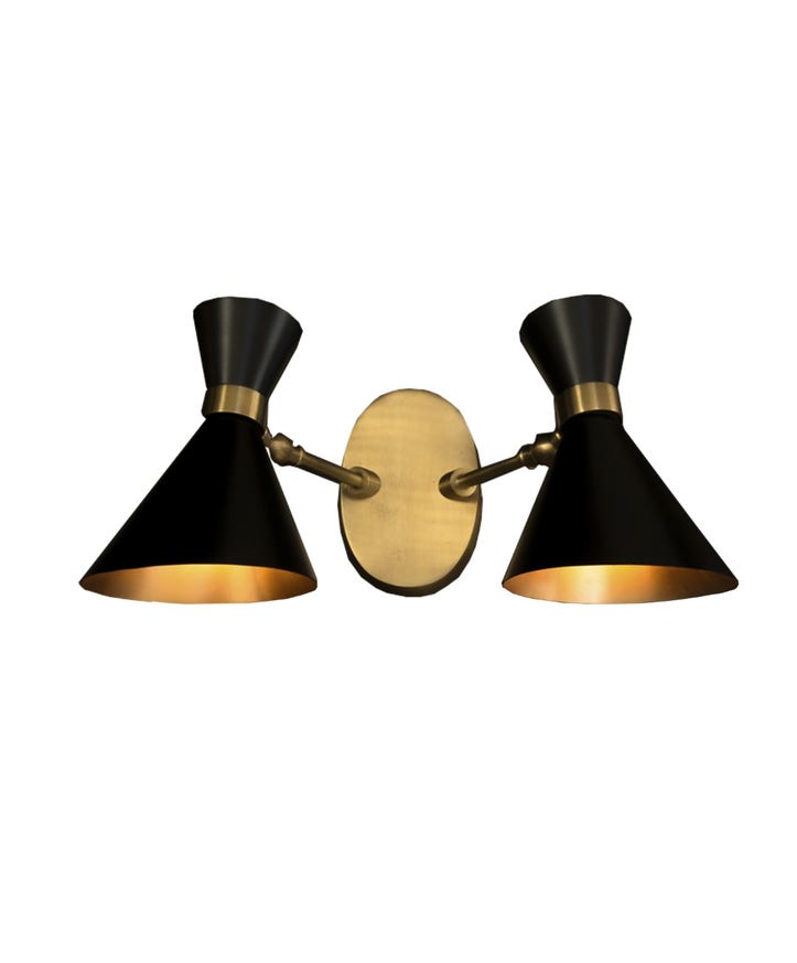 Applique double PEGGY de Gong, Noir Applique double PEGGY de Gong, Noir