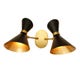 Applique double PEGGY TWIN de Gong, Noir