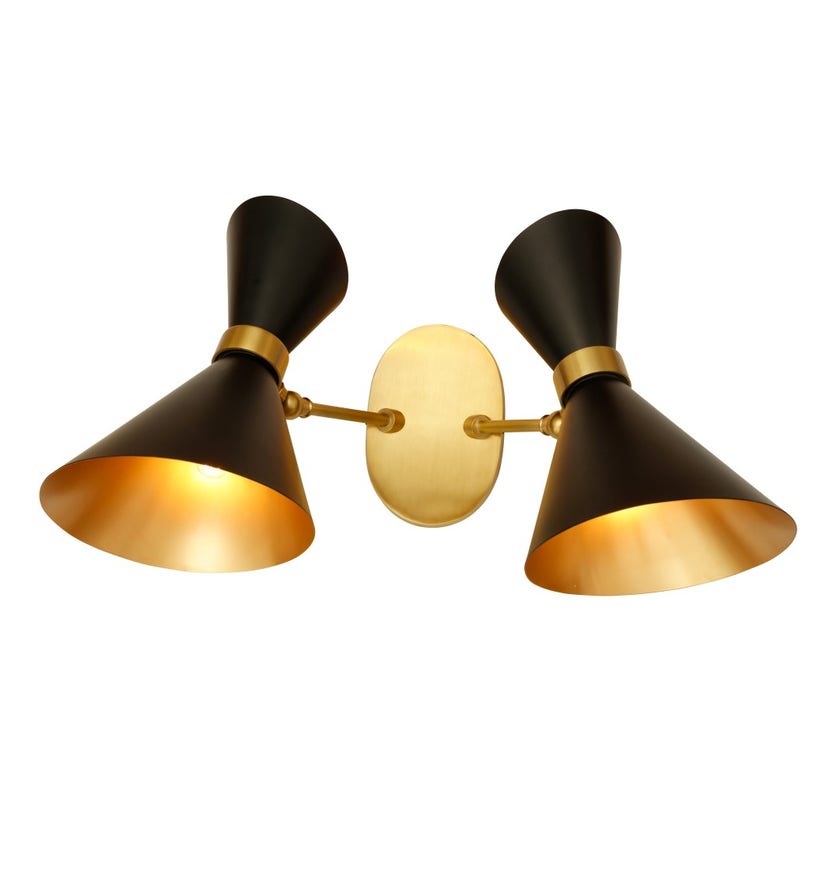 Applique double PEGGY TWIN de Gong, Noir