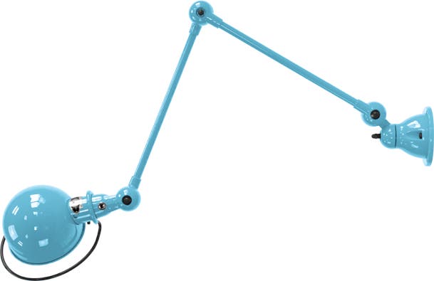 Applique LOFT D4401 Ø15 de Jieldé avec 2 bras articulés, Bleu pastel Applique LOFT D4401 Ø15 de Jieldé avec 2 bras articulés, Bleu pastel