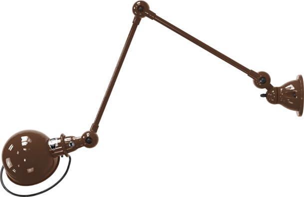 Applique LOFT D4401 Ø15 de Jieldé avec 2 bras articulés, Chocolat Applique LOFT D4401 Ø15 de Jieldé avec 2 bras articulés, Chocolat