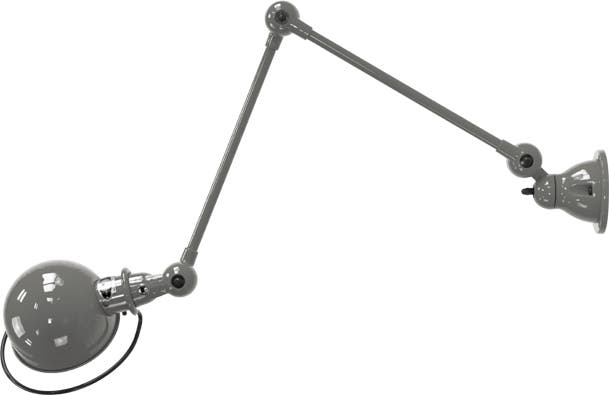 Applique LOFT D4401 Ø15 de Jieldé avec 2 bras articulés, Gris souris Applique LOFT D4401 Ø15 de Jieldé avec 2 bras articulés, Gris souris