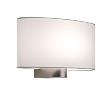 Applique NAPOLI en nickel et son abat-jour blanc