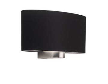 Applique NAPOLI en nickel et son abat-jour noir Applique NAPOLI en nickel et son abat-jour noir