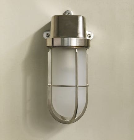 Applique Nautic ADMIRAL bronze nickelé mat verre clair