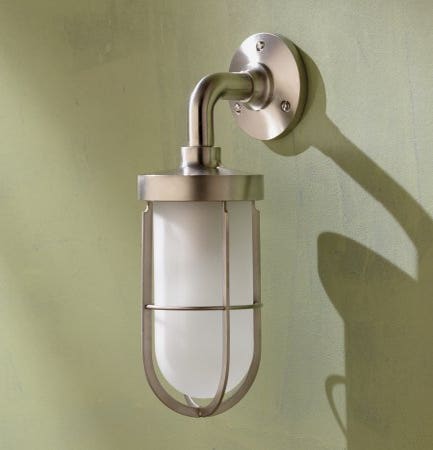 Applique Nautic DOCKLIGHT WALL bronze chromé mat verre sablé
