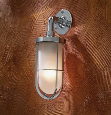 Applique Nautic DOCKLIGHT WALL bronze chromé verre sablé