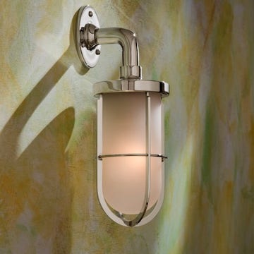 Applique Nautic DOCKLIGHT WALL bronze nickelé poli verre sablé
