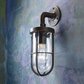 Applique Nautic DOCKLIGHT WALL bronze antique verre clair