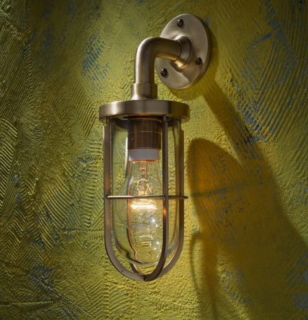 Applique Nautic DOCKLIGHT WALL bronze poli verre clair