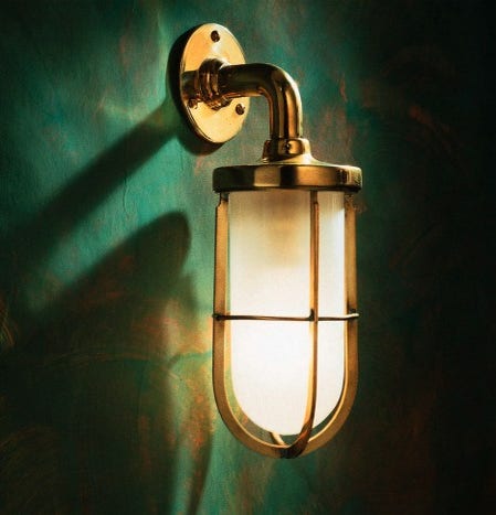 Applique Nautic DOCKLIGHT WALL bronze poli verre sablé
