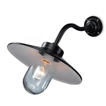 Applique QUAY LIGHT 45° de Nautic, Verre clair, Cuivre noir laqué