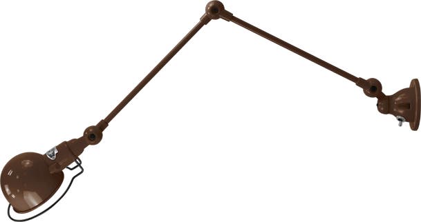 Applique SIGNAL SI331S interrupteur Ø10 de Jieldé avec 2 bras articulés, Chocolat Applique SIGNAL SI331S interrupteur Ø10 de Jieldé avec 2 bras articulés, Chocolat