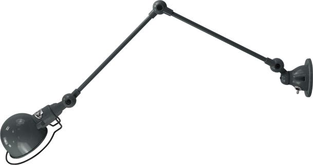 Applique SIGNAL SI331S interrupteur Ø10 de Jieldé avec 2 bras articulés, Gris granit Applique SIGNAL SI331S interrupteur Ø10 de Jieldé avec 2 bras articulés, Gris granit
