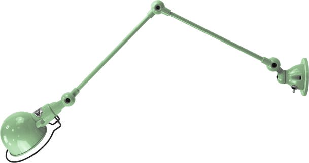 Applique SIGNAL SI331S interrupteur Ø10 de Jieldé avec 2 bras articulés, Vert d'eau Applique SIGNAL SI331S interrupteur Ø10 de Jieldé avec 2 bras articulés, Vert d'eau