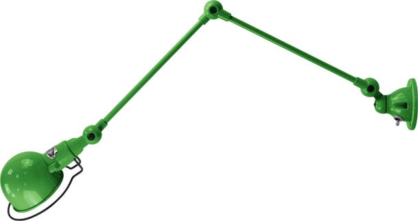 Applique SIGNAL SI331S interrupteur Ø10 de Jieldé avec 2 bras articulés, Vert pomme Applique SIGNAL SI331S interrupteur Ø10 de Jieldé avec 2 bras articulés, Vert pomme