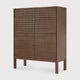 Armoire Sono - teck vernis - marron clair - 4 portes