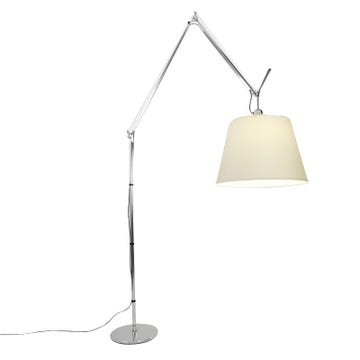 Lampadaire TOLOMEO MEGA LED dimmable d'Artemide, Alulminium, diffuseur parchemin 42 cm