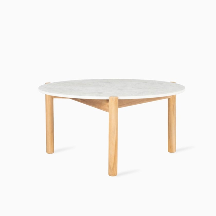 Table basse ronde ODA, Ø.68 cm, Structure teck, Plateau céramique Shards Table basse ronde ODA, Ø.68 cm, Structure teck, Plateau céramique Shards