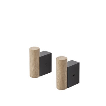 Set de 2 patères ATTACH de Muuto, Noir