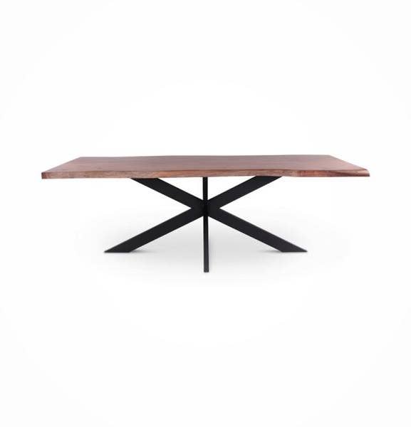 Table SAGANO Collection Cèdre Rouge, plateau acacia, 240x100 cm