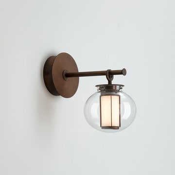 Applique BAI A DI DI BRONZE - DIFFUSEUR EN VERRE TRANSPARENT de Parachilna