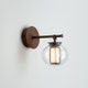 Applique BAI A DI DI BRONZE - DIFFUSEUR EN VERRE TRANSPARENT de Parachilna