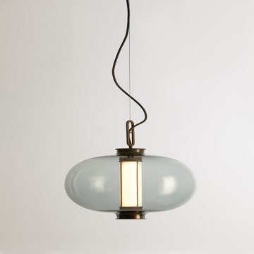 Suspension BAI T MA MA BRONZE - DIFFUSEUR EN VERRE TRANSPARENT de Parachilna