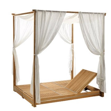 Bain de soleil avec baldaquin ESSENZA de Ethimo, Nature