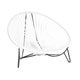 Bain de soleil TULUM de Boqa avec structure noire, Blanc d'argent