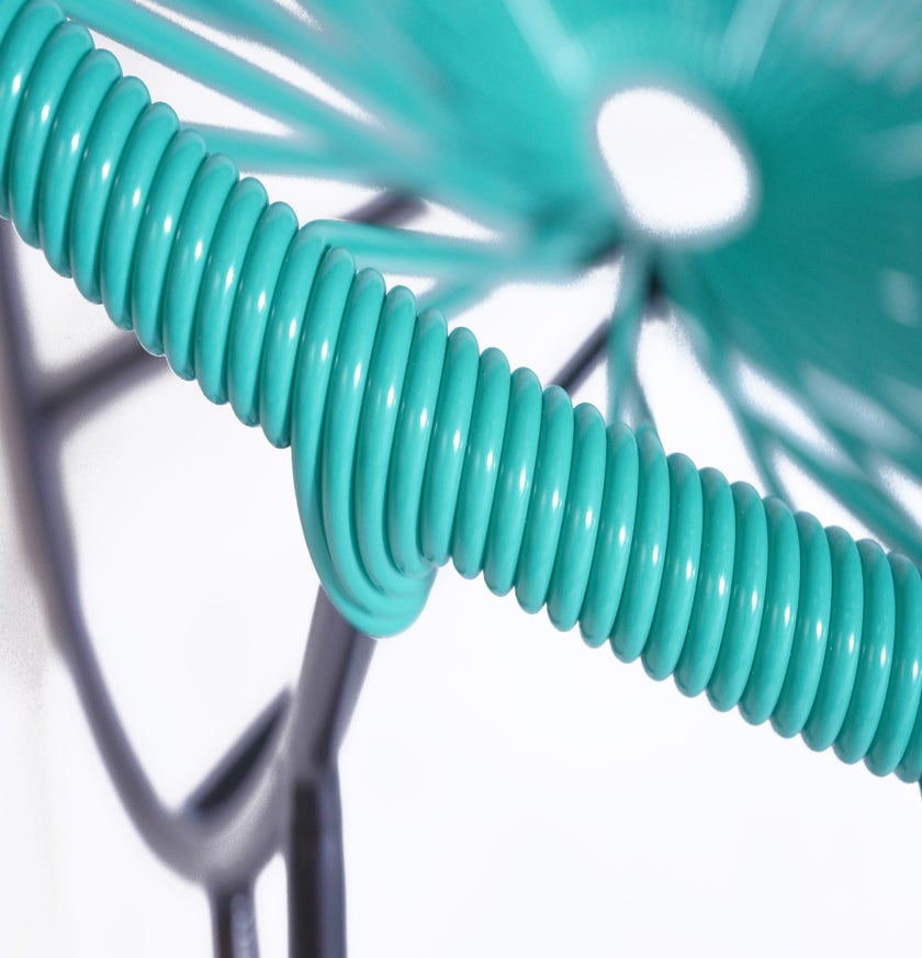 Bain de soleil TULUM de Boqa avec structure noire, Vert turquoise