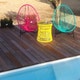 Bain de soleil TULUM de Boqa avec structure noire, Vert turquoise thumbnail