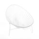 Bain de soleil TULUM avec structure blanche, Blanc d'argent