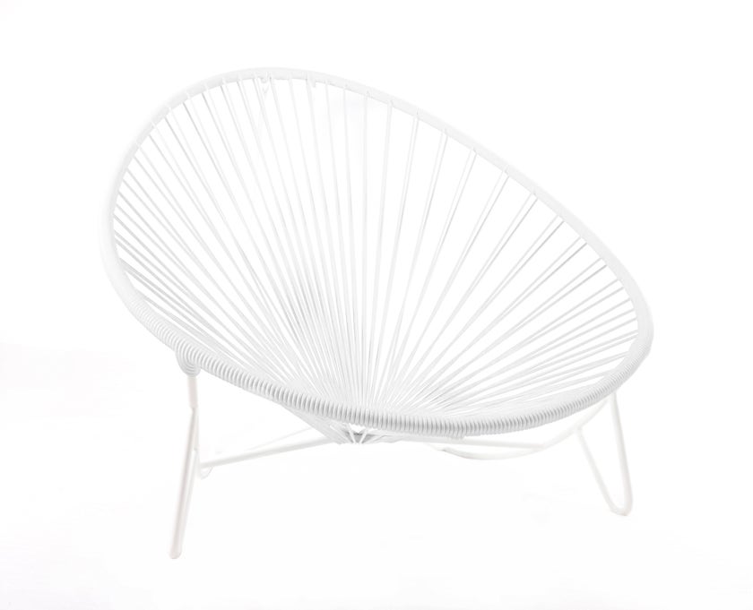Bain de soleil TULUM de Boqa avec structure blanche, Blanc d'argent Bain de soleil TULUM de Boqa avec structure blanche, Blanc d'argent