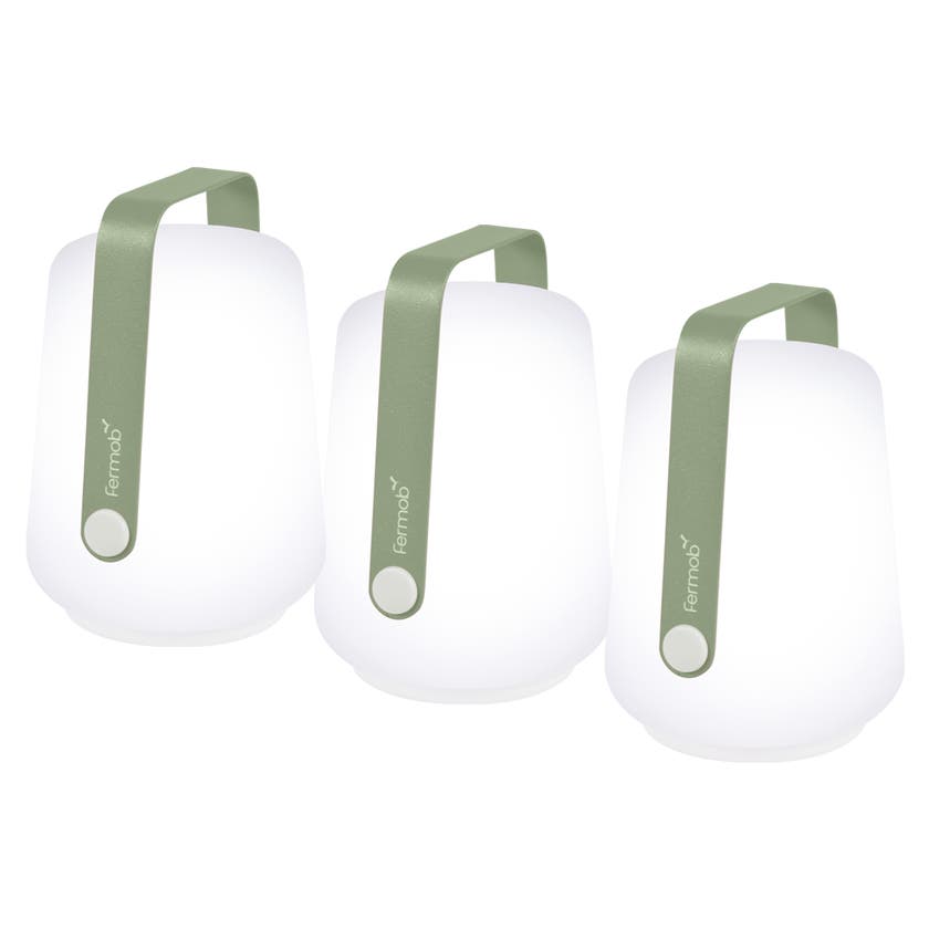 Lot de 3 lampes H.12 CM BALAD de Fermob, Cactus Lot de 3 lampes H.12 CM BALAD de Fermob, Cactus