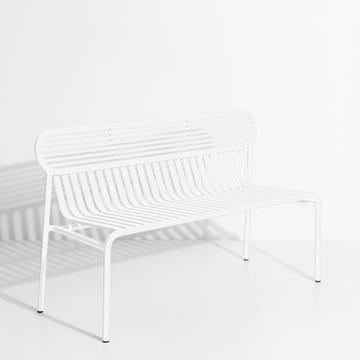 Banc avec dossier WEEK-END de Petite Friture, Blanc