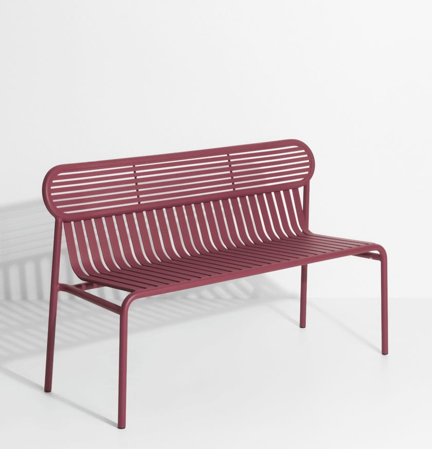 Banc avec dossier WEEK-END de Petite Friture, Bordeaux