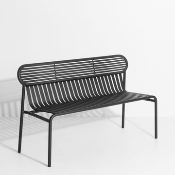 Banc avec dossier WEEK-END de Petite Friture, Noir