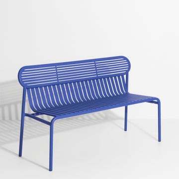 Banc avec dossier WEEK-END de Petite Friture, Bleu