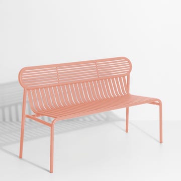Banc avec dossier WEEK-END de Petite Friture, Blush