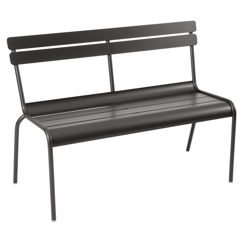 Banc avec dossier LUXEMBOURG de Fermob réglisse Banc avec dossier LUXEMBOURG de Fermob réglisse