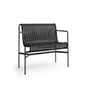 Banc avec dossier PALISSADE CORD, Anthracite