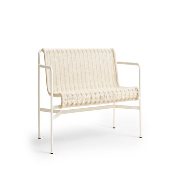 Banc avec dossier PALISSADE CORD, Cream white