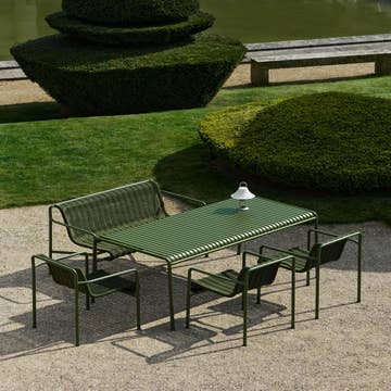 Banc avec dossier PALISSADE CORD, Olive