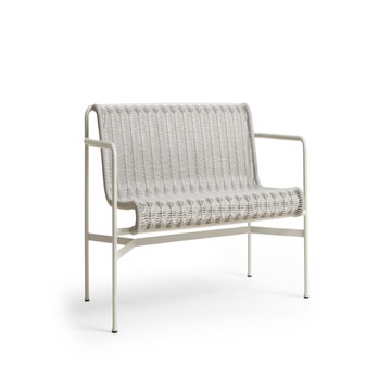 Banc avec dossier PALISSADE CORD, Sky grey