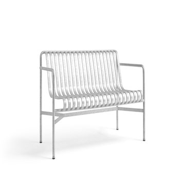 Banc avec dossier PALISSADE de Hay, Galva brut