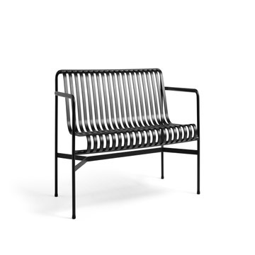 Banc avec dossier PALISSADE de Hay, Anthracite